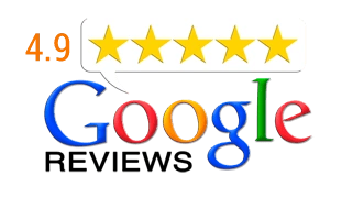 Google Reviews 4.9 star rating logo